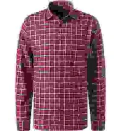 OLYMP Hemd, Modern Fit, Baumwolle, Rot Kariert -Milestone Shop 403560 norm 1