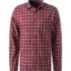 OLYMP Hemd, Modern Fit, Baumwolle, Rot Kariert -Milestone Shop 403560 norm