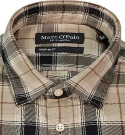 Marc O'Polo Hemd, Regular Fit, Bio Baumwolle, Beige Kariert -Milestone Shop 403790 norm2