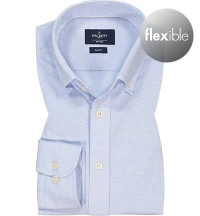 Hackett Hemd, Slim Fit, Piqué, Hellblau Meliert 3 Hackett Hemd, Slim Fit, Piqué, Hellblau Meliert
