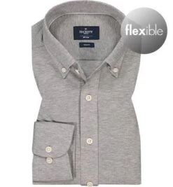 Hackett Hemd, Slim Fit, Piqué, Grau Meliert