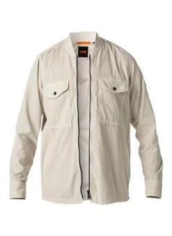 BOSS ORANGE Overshirt, Baumwoll-Stretch Ungefüttert, Biskuit