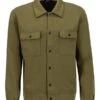 OLYMP Overshirt, Modern Fit, Jersey, Olivgrün Meliert -Milestone Shop 405505 norm