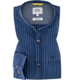 Camel Active Hemd, Regular Fit, Baumwolle, Indigo Gestreift