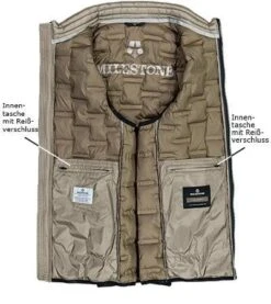 MILESTONE Daunenweste MS Mavis, Mikrofaser, Pastellgrau -Milestone Shop 406170 norm3