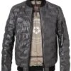 MILESTONE Lederblouson MS Aron, Lammnappa Sorona®, Dunkelgrau