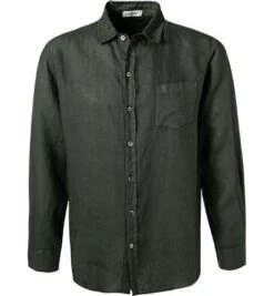 Hemd, Reines Leinen, Dunkelgrün