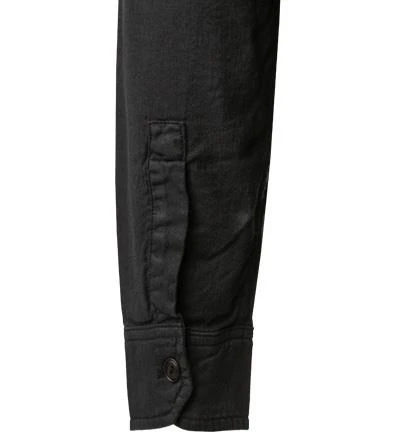 OLYMP Overshirt, Body Fit, Baumwolle-Leinen, Schwarz 4 OLYMP Overshirt, Body Fit, Baumwolle-Leinen, Schwarz – Bild 2