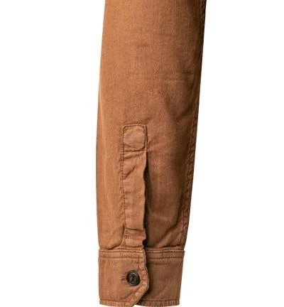 OLYMP Overshirt, Body Fit, Baumwolle-Leinen, Braun 4 OLYMP Overshirt, Body Fit, Baumwolle-Leinen, Braun – Bild 2