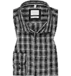 OLYMP Hemd, Body Fit, Baumwolle, Schwarz Kariert -Milestone Shop 407829 norm 1