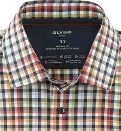 OLYMP Hemd, Modern Fit, Baumwoll-Stretch Climate Control, Multicolor Kariert -Milestone Shop 408009 norm2