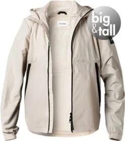 Calvin Klein Jacke, Big&Tall, Mikrofaser, Hellbeige