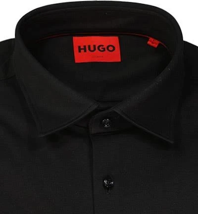 Hugo Hemd, Slim Fit, Jersey, Schwarz 3 Hugo Hemd, Slim Fit, Jersey, Schwarz – Bild 2