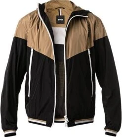 Jacke, Mikrofaser, Camel-schwarz