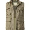 Camel Active Weste, Baumwolle Halbgefüttert, Khaki -Milestone Shop 410323 norm