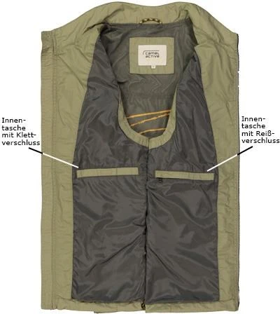 Camel Active Weste, Baumwolle Halbgefüttert, Khaki 5 Camel Active Weste, Baumwolle Halbgefüttert, Khaki – Bild 3