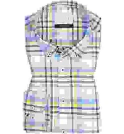 Bugatti Hemd, Baumwolle, Hellblau-rosa Kariert -Milestone Shop 410337 norm 1