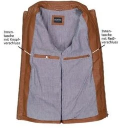 Daniel Hechter Lederjacke, Leder, Haselnuss -Milestone Shop 410877 norm3