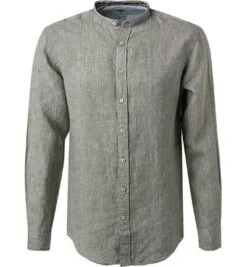 FYNCH-HATTON Hemd, Reines Leinen, Oliv