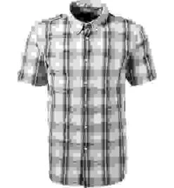 Pierre Cardin Kurzarmhemd, Baumwoll-Stretch, Blau Kariert -Milestone Shop 411162 norm 1