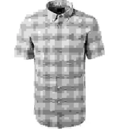 Pierre Cardin Kurzarmhemd, Baumwoll-Stretch, Beige-blau -Milestone Shop 411163 norm 1