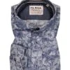 Hemd, Shaped Fit, Baumwolle, Indigo Gemustert -Milestone Shop 411307 norm