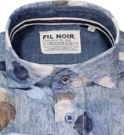 Hemd, Shaped Fit, Baumwolle, Marine-braun Gemustert -Milestone Shop 411308 norm2