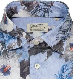 Hemd, Shaped Fit, Baumwolle, Blau Gemustert -Milestone Shop 411309 norm2