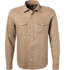 Hemd, Leinen, Braun