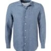 Hemd, Regular Fit, Leinen, Indigo Meliert -Milestone Shop 411653 norm