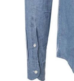 Hemd, Regular Fit, Leinen, Indigo Meliert -Milestone Shop 411653 norm2