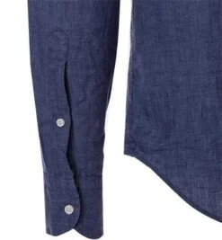 Hemd, Regular Fit, Leinen, Navy Meliert -Milestone Shop 411654 norm2