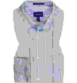 Gant Hemd, Regular Fit, Baumwolle, Blau Gestreift -Milestone Shop 412059 norm 1