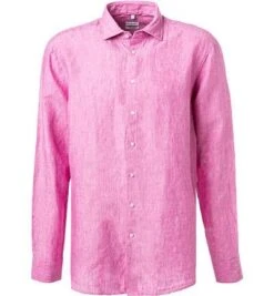 Seidensticker Hemd, Regular Fit, Reines Leinen, Pink