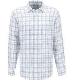 Seidensticker Hemd, Regular Fit, Reines Leinen, Hellblau-grau Kariert