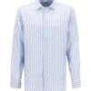 Seidensticker Hemd, Regular Fit, Reines Leinen, Hellblau-weiß Gestreift -Milestone Shop 412174 norm