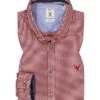 Pure Hemd, Slim Fit, Baumwolle, Rot-weiß Kariert -Milestone Shop 413189 norm