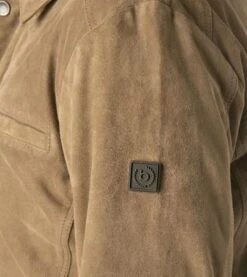 Bugatti Jacke, Ziegenvelours Halbgefüttert, Khaki -Milestone Shop 413212 norm5