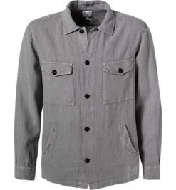 Overshirt, Reines Leinen, Grau