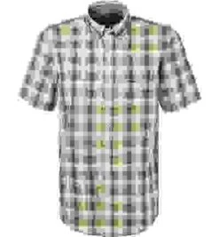 FYNCH-HATTON Kurzarmhemd, Baumwolle, Blau-gelb Kariert -Milestone Shop 414245 norm 1