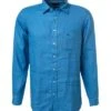 FYNCH-HATTON Hemd, Reines Leinen, Blau -Milestone Shop 414262 norm