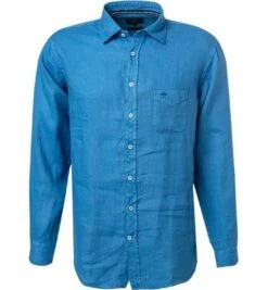 FYNCH-HATTON Hemd, Reines Leinen, Blau