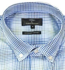 FYNCH-HATTON Hemd, Baumwolle, Blau-grün Kariert -Milestone Shop 414266 norm2
