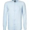 Hemd, Regular Fit, Reines Leinen, Hellblau Meliert -Milestone Shop 414588 norm