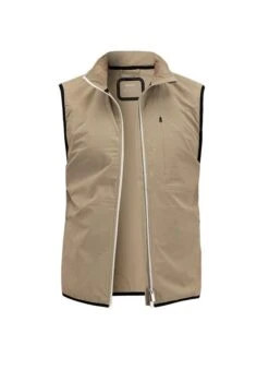 Weste, Mikrofaser Ungefüttert, Beige