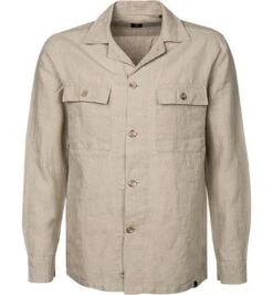 Overshirt, Leinen, Beige