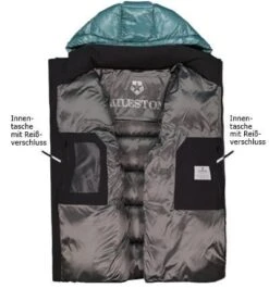 MILESTONE Steppjacke MS Kendo, Mikrofaser Sorona®, Türkis -Milestone Shop 415159 norm3