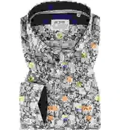 Hemd, Shaped Fit, Baumwolle, Blue Gemustert -Milestone Shop 415480 norm 1