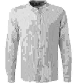 Hemd, Leinen, Olivgrün-weiß Gestreift -Milestone Shop 415712 norm 1