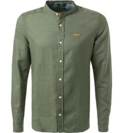 Hemd, Leinen, Olivgrün